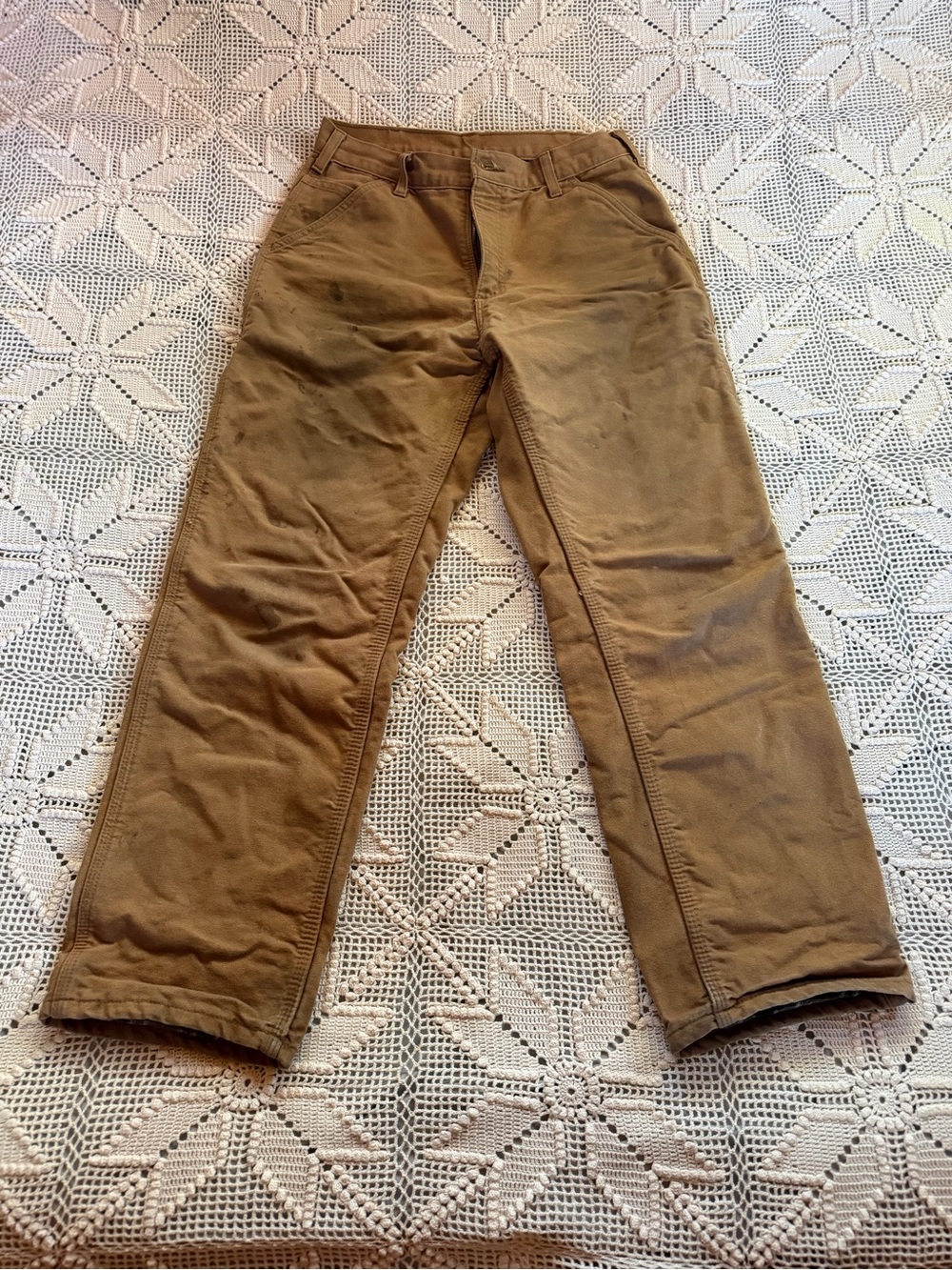 Men's Carhartt Insulated Workwear Straight-Leg Pants in Brown